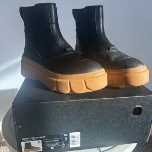 Sorel Black and Tan Platform Chelsea Boots
